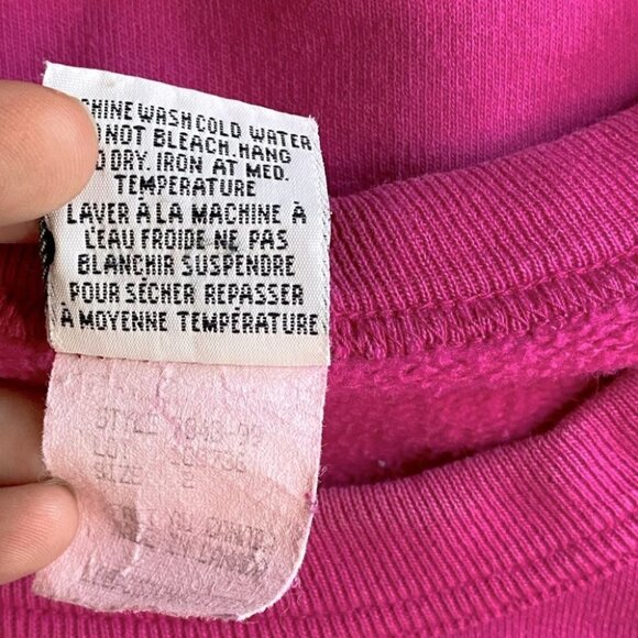Vintage Au Coton Pink ACX Activewear Crew Neck Sweatshirt L - Picture 7 of 14